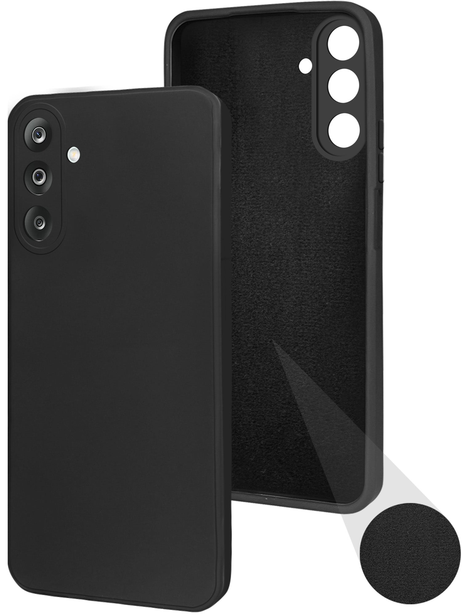 For Samsung Galaxy M36 | Samsung Galaxy F36 Back Cover Case ( Matte Finish Silicone with Inside Fiber cloth)