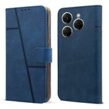 For Tecno Spark 20 Pro Flip Cover Case ( Stitched Leather with Magnetic Closure)