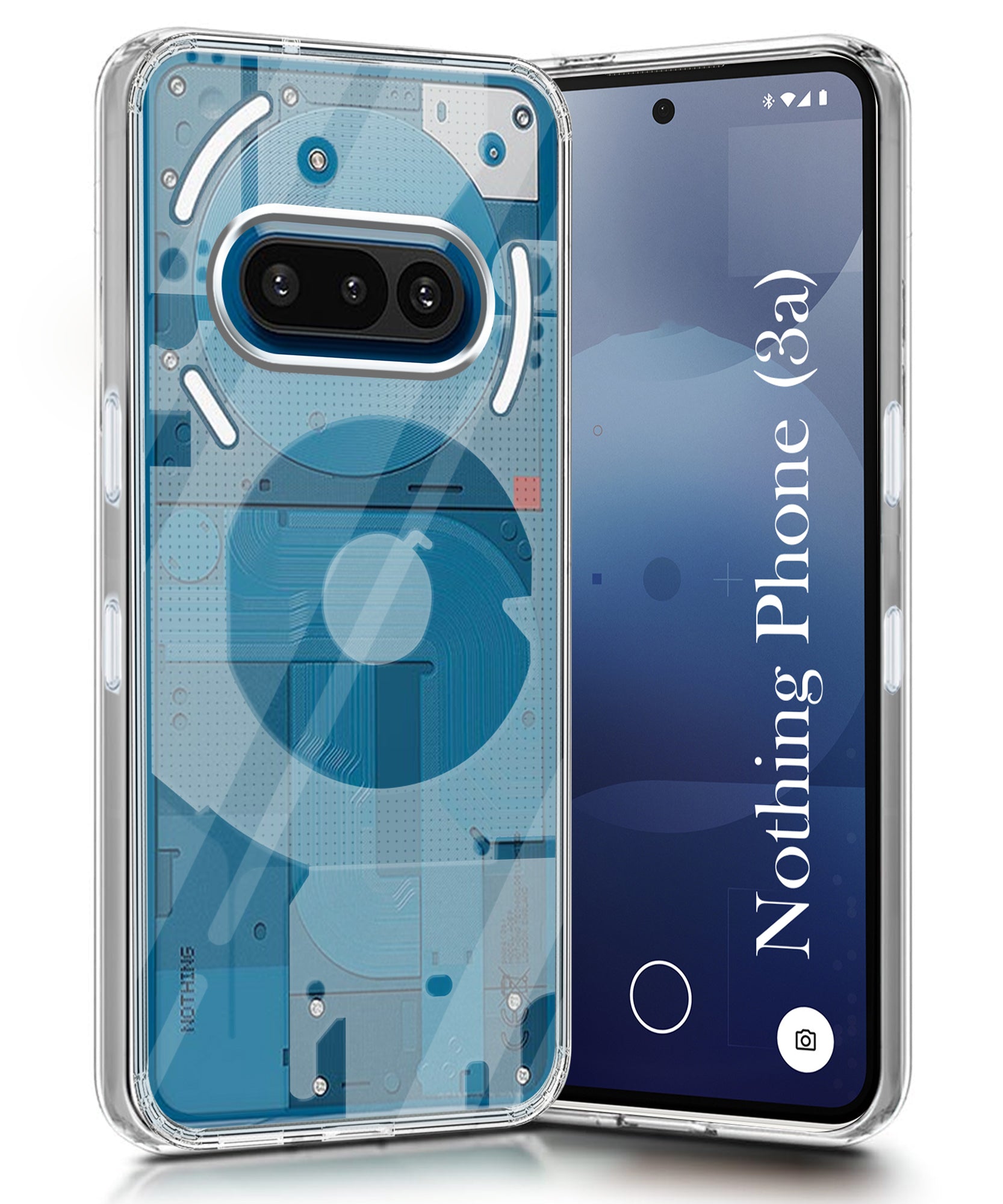 For Nothing Phone 3A 5G Back Cover (Silicone Matte Shockproof Case with Camera Protection | Soft and Flexible | Transparent)