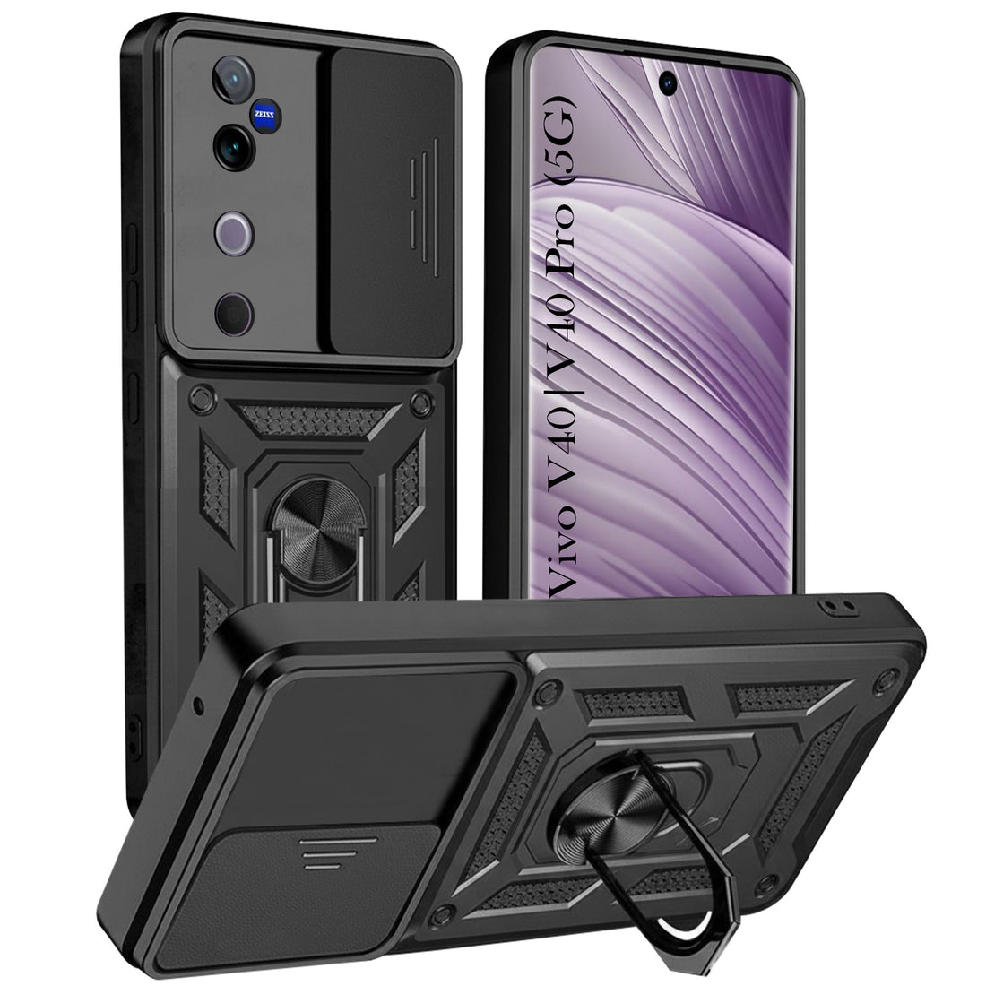 For Vivo V40 | Vivo V40 Pro 5G Back Cover Case (Hybrid Dual Armor Polycarbonate)