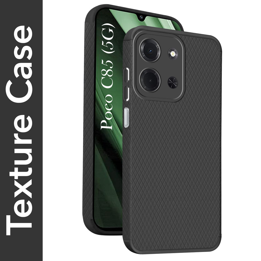 For Poco C85 5G Back Cover Case Liquid Silicone (Camera Protection | Side Grip Texture | Soft and Flexible)