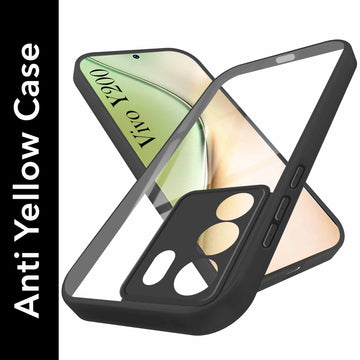 For Vivo Y200 Back Cover Case Ultra-Hybrid  (Lifetime Anti Yellow | Anti Scratch | Crystal Clear Shockproof)