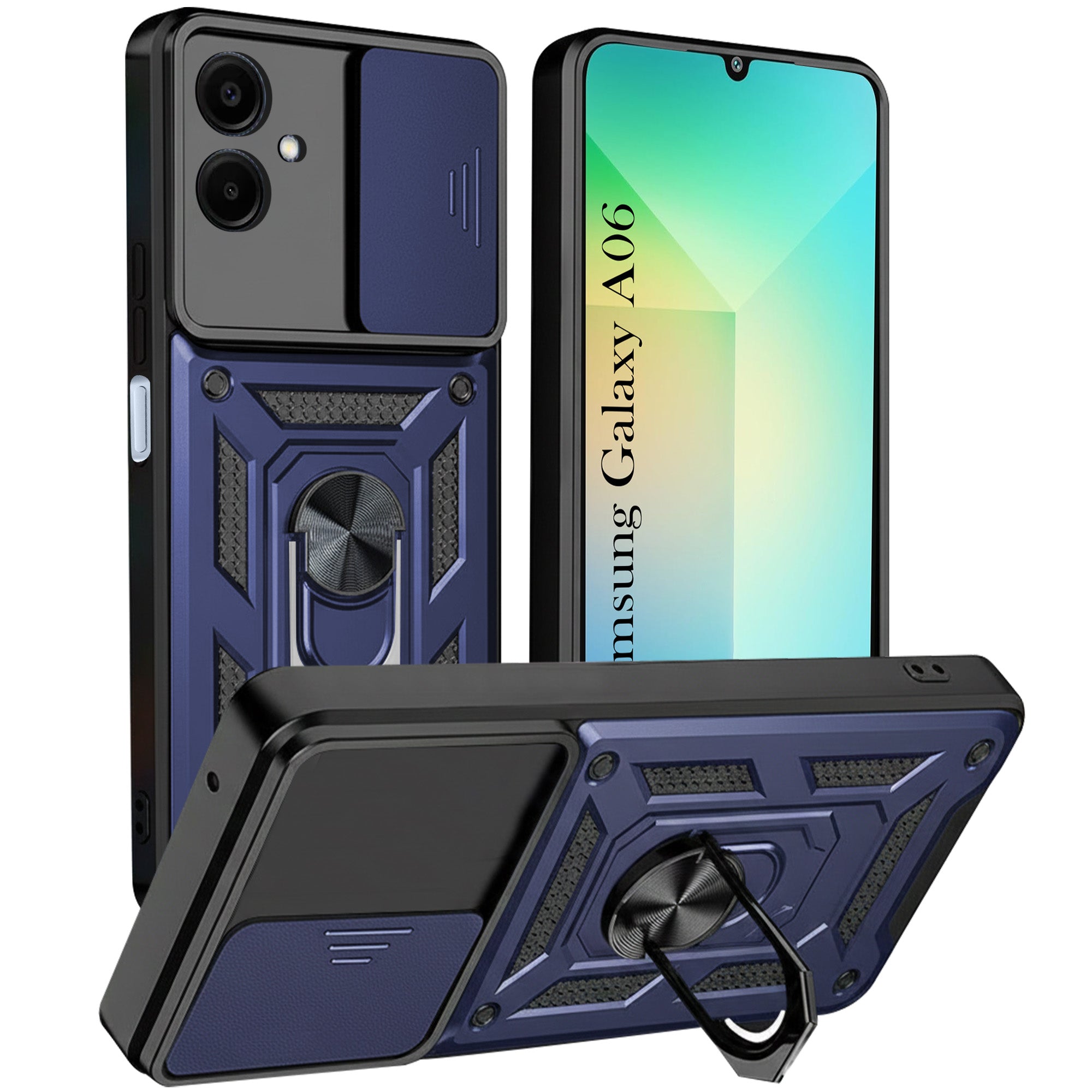 For Samsung Galaxy A06 Back Cover Case (Hybrid Dual Armor Polycarbonate)