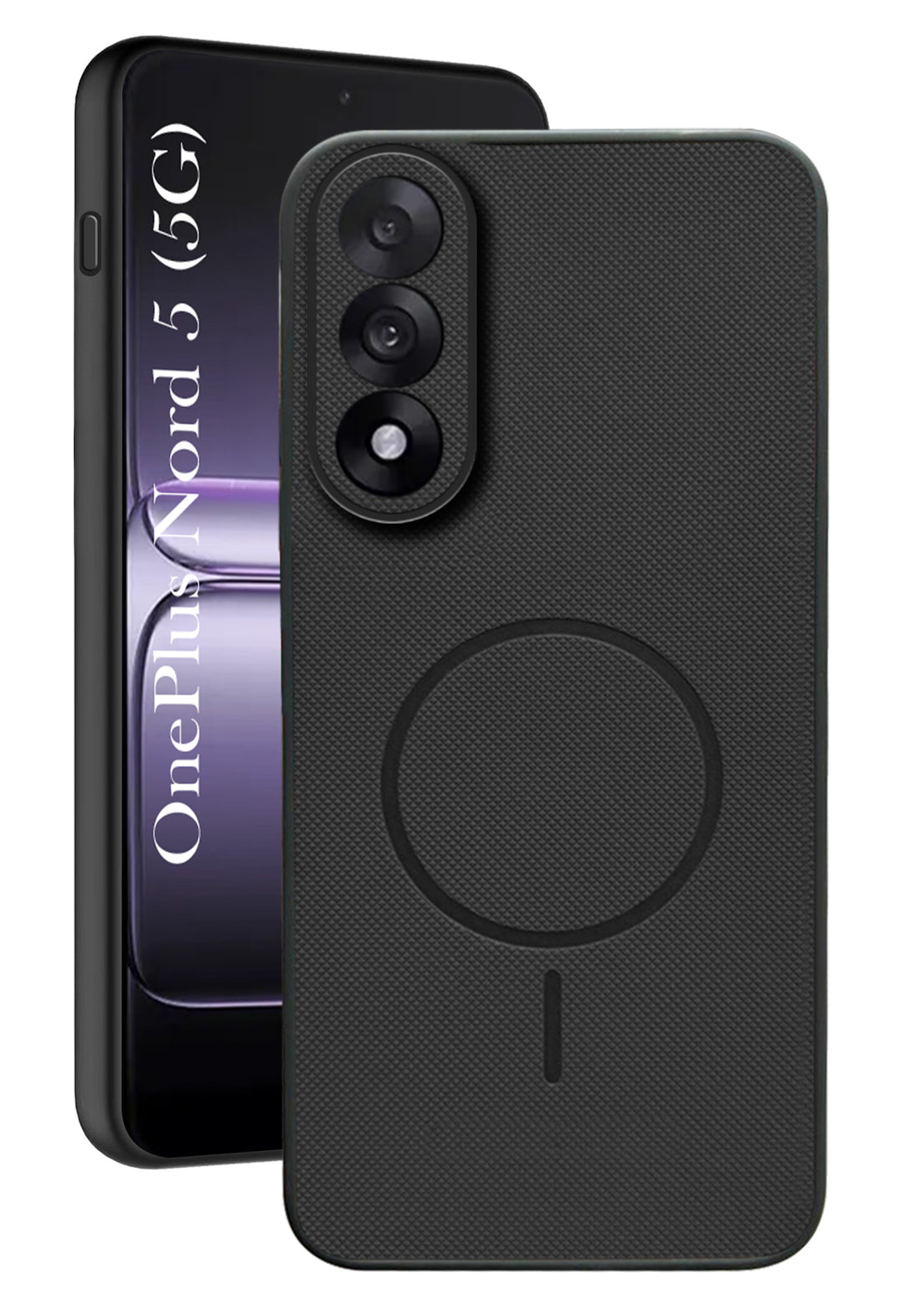 For Oneplus Nord 5 Back Cover Case PU Leather (Texture Grip Design | Professional Minimalist | Camera Protection | Soft and Flexible)