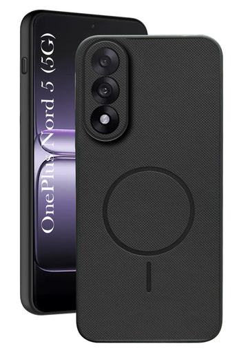 For Oneplus Nord 5 Back Cover Case PU Leather (Texture Grip Design | Professional Minimalist | Camera Protection | Soft and Flexible)
