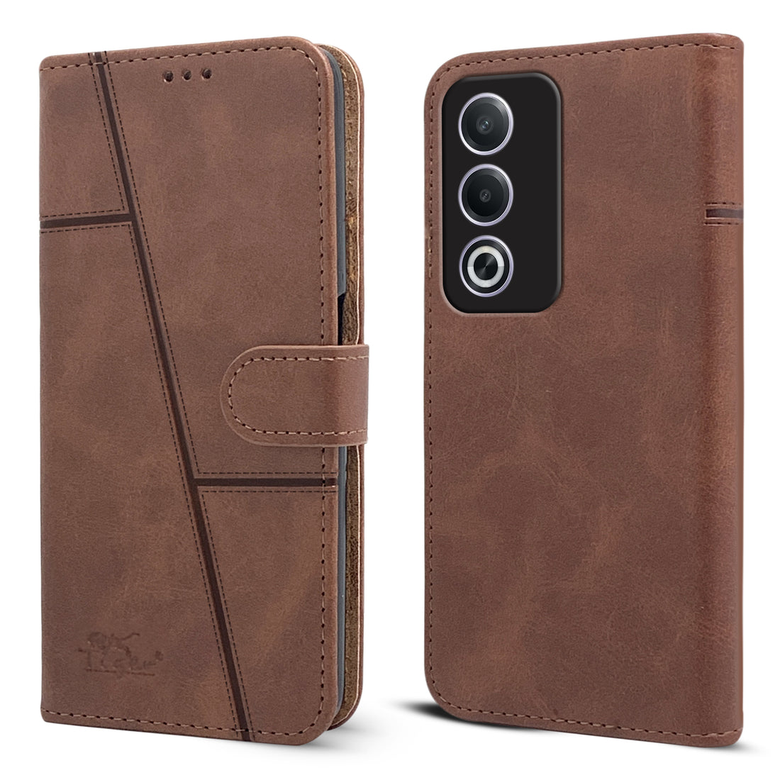 For Oppo A3 Pro 5G Flip Cover Case(Stitched Leather with Magnetic Closure)