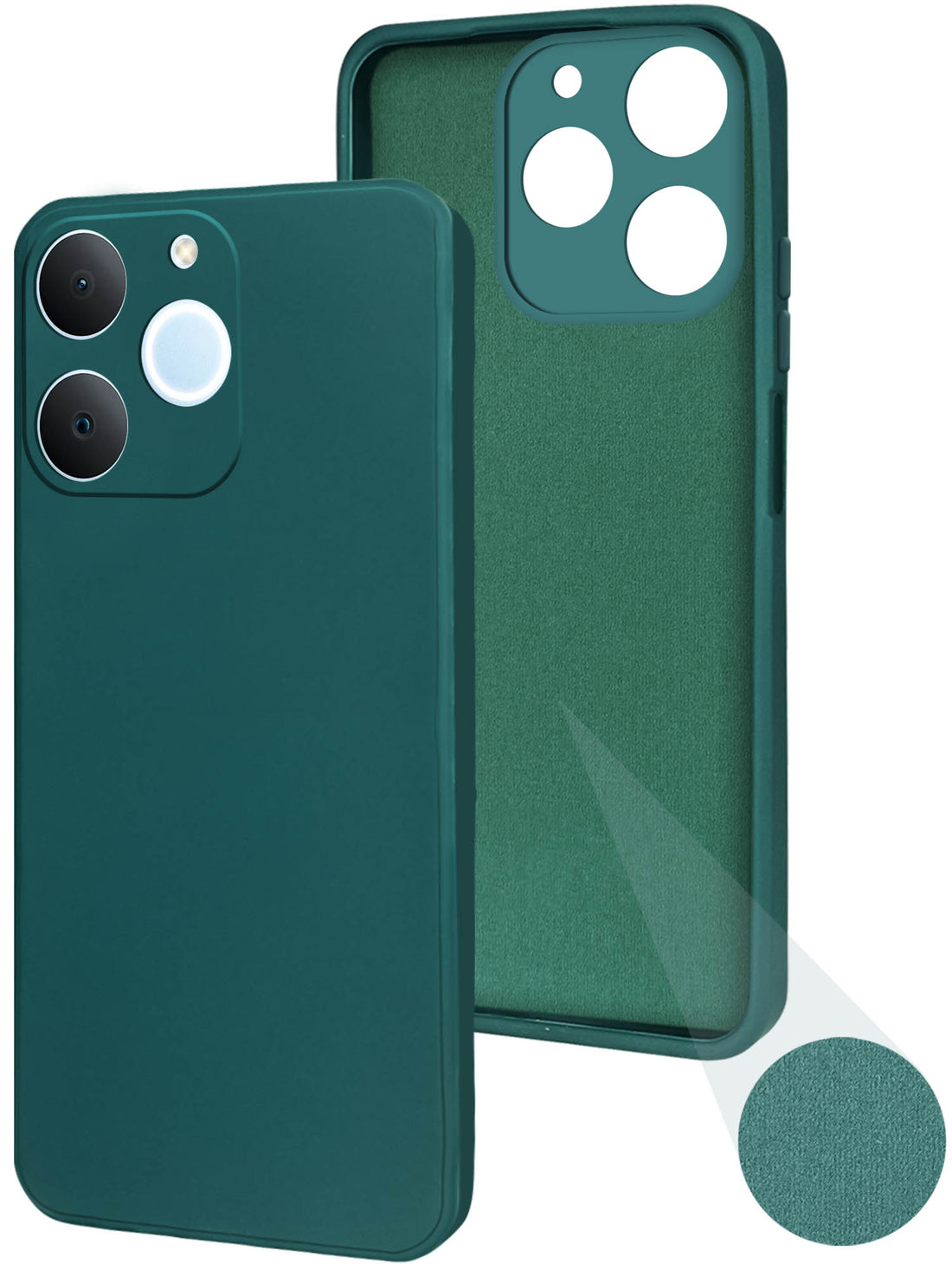 For Realme C71 Back Cover Case (Matte Finish Silicone with Inside Fiber cloth)