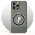 For Apple iPhone 16 Pro Max Back Cover Case PU Leather Finish (Professional Minimalist Texture | MagSafe Compatile | Camera Protection | Sleek Sober Formal)