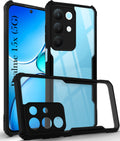 For Realme 15X Hybrid Back Cover Case (Shockproof with Polycarbonate Clear Panel | Professional Black)