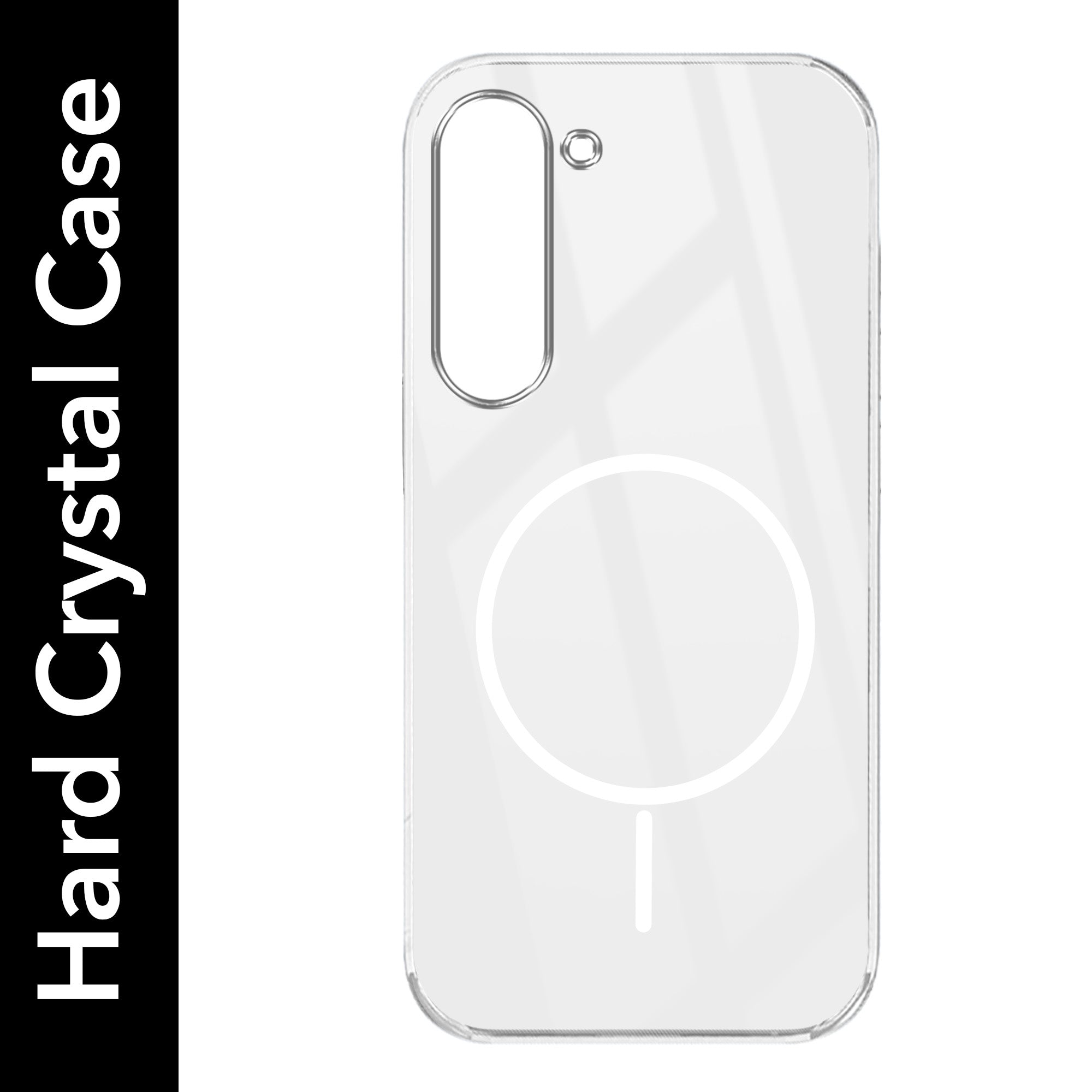 For Samsung Galaxy S23 Plus Back Cover Case Crystal Anti Yellow (MagSafe Wireless Charging Support |Camera Protection Bump)