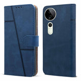 For Vivo T3 Ultra Flip Cover Case( Stitched Leather with Magnetic Closure)
