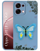 For Oppo F31 5G | Oppo F33 5G Back Cover Case (Soft Butterfly Embroidery | Women Teen Girls | Camera Protection| Matte Silicone)