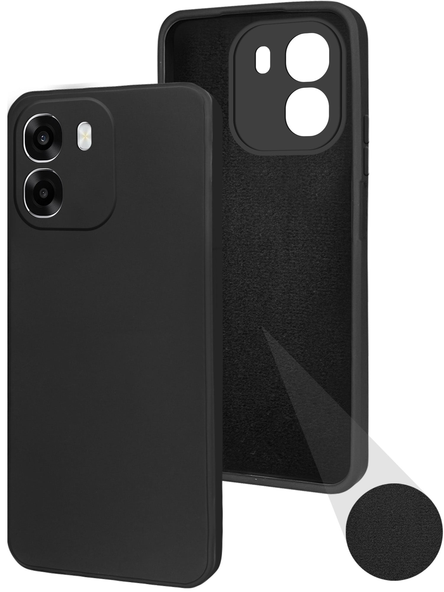 For Oppo A6 5G | Oppo K14 5G Back Cover Case (Matte Finish Silicone with Inside Fiber cloth)