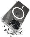 For Apple iPhone 15 Pro Max Back Cover Shockproof Crystal-Clear (Magsafe Wireless Support | Drop & Camera Protection | Hard Polycarbonate)
