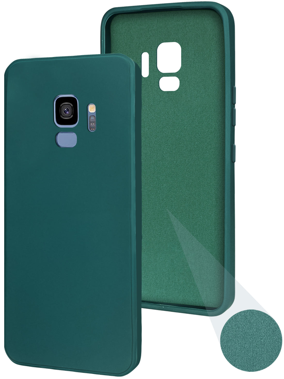 For Samsung Galaxy S9 Back Cover Case ( Matte Finish Silicone with Inside Fiber cloth)