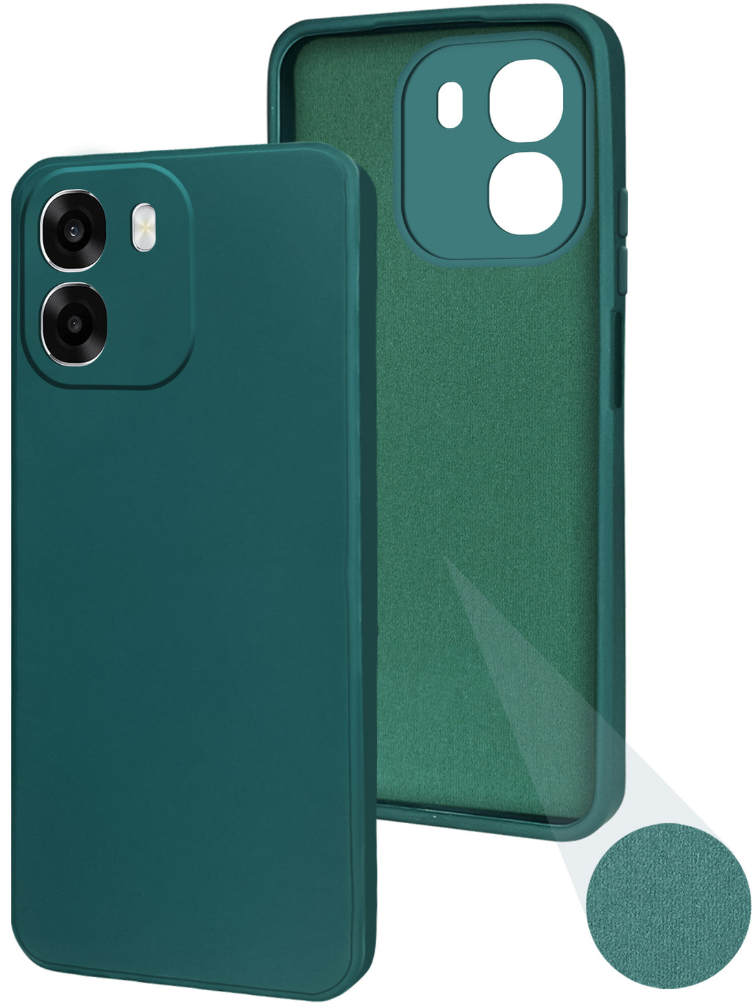 For Oppo A6 5G | Oppo K14 5G Back Cover Case (Matte Finish Silicone with Inside Fiber cloth)