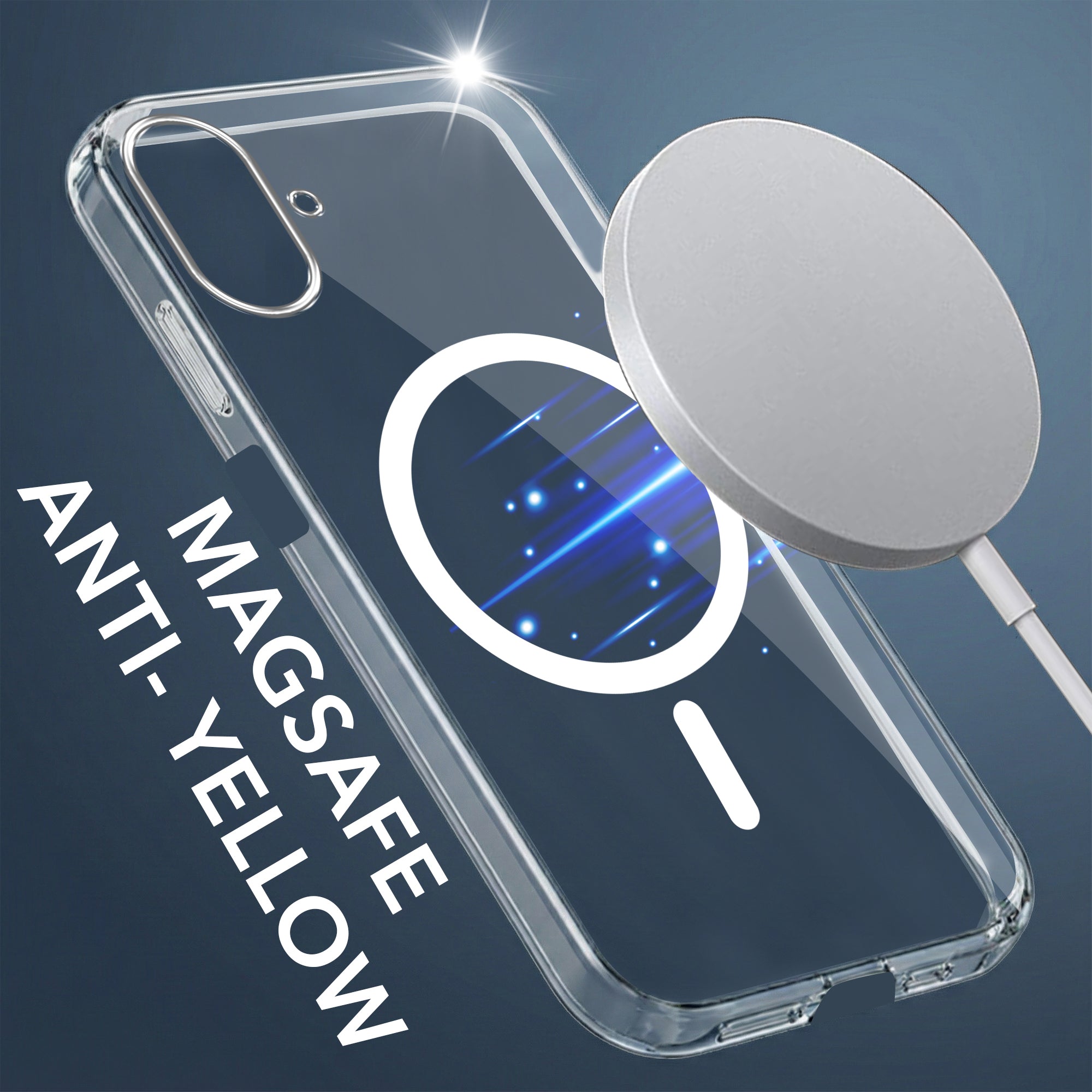 For Samsung Galaxy A07 | F70e 5G Back Cover Case Lifetime Anti-Yellow MagSafe Compatible Clear (Sleek Hard Crystal | Shockproof and Camera Protection)