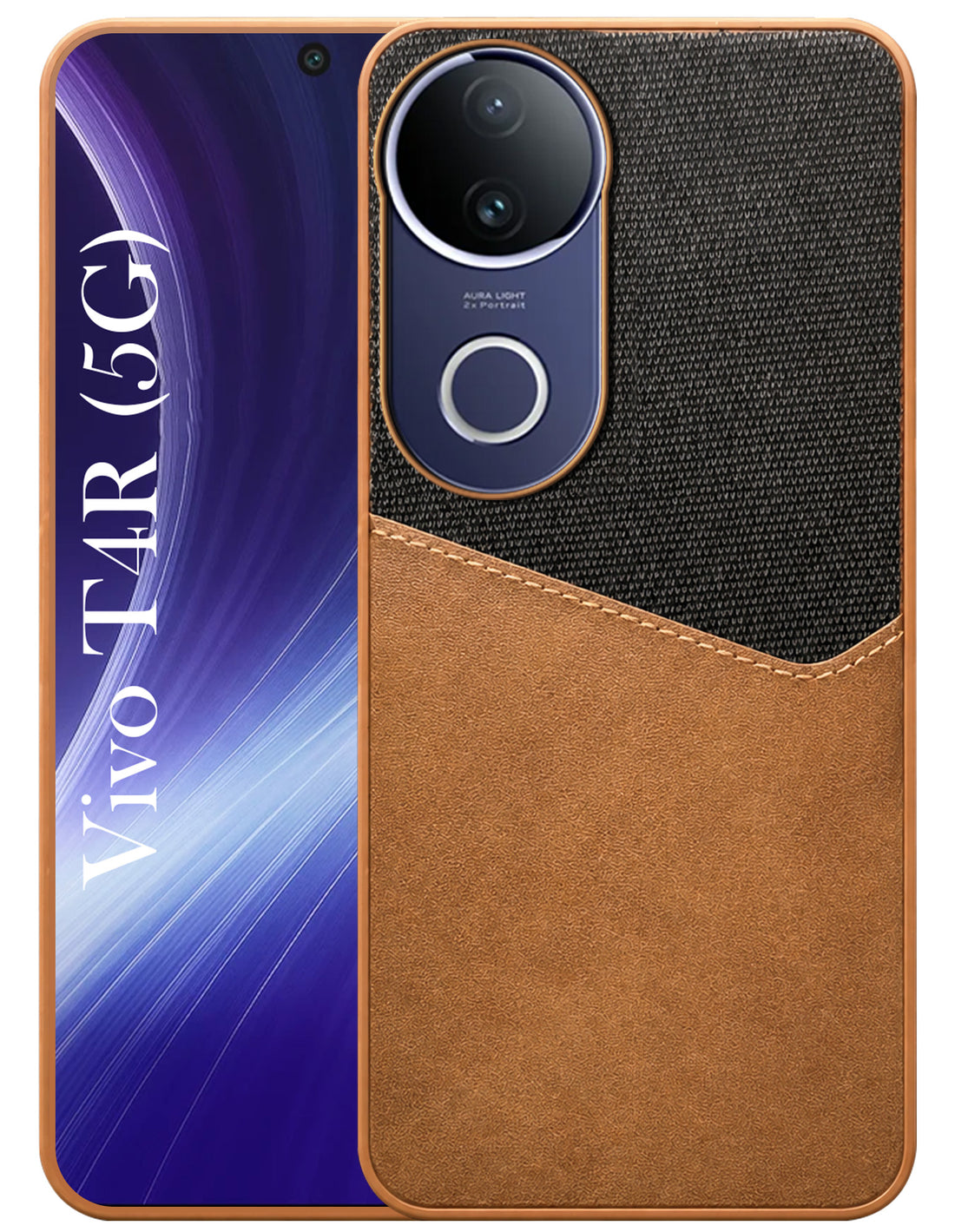 For Vivo T4R Back Cover Case (Ultimate Shockproof Bumpers | Anti Yellow | Rugged Armor | Hybrid PC | Black )