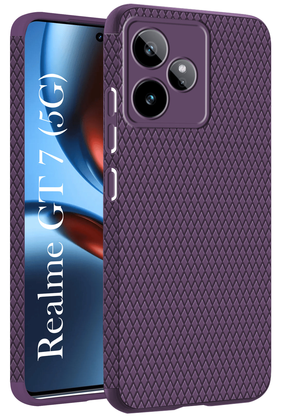 For Realme GT 7 Back Cover Case (Liquid Silicone | Side Grip | Camera Protection)