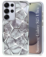 For Samsung Galaxy S25 Ultra Back Cover Case ( Dual Design Glitter Sparkle and Detachable Diamond Print Case | Soft and Flexible)