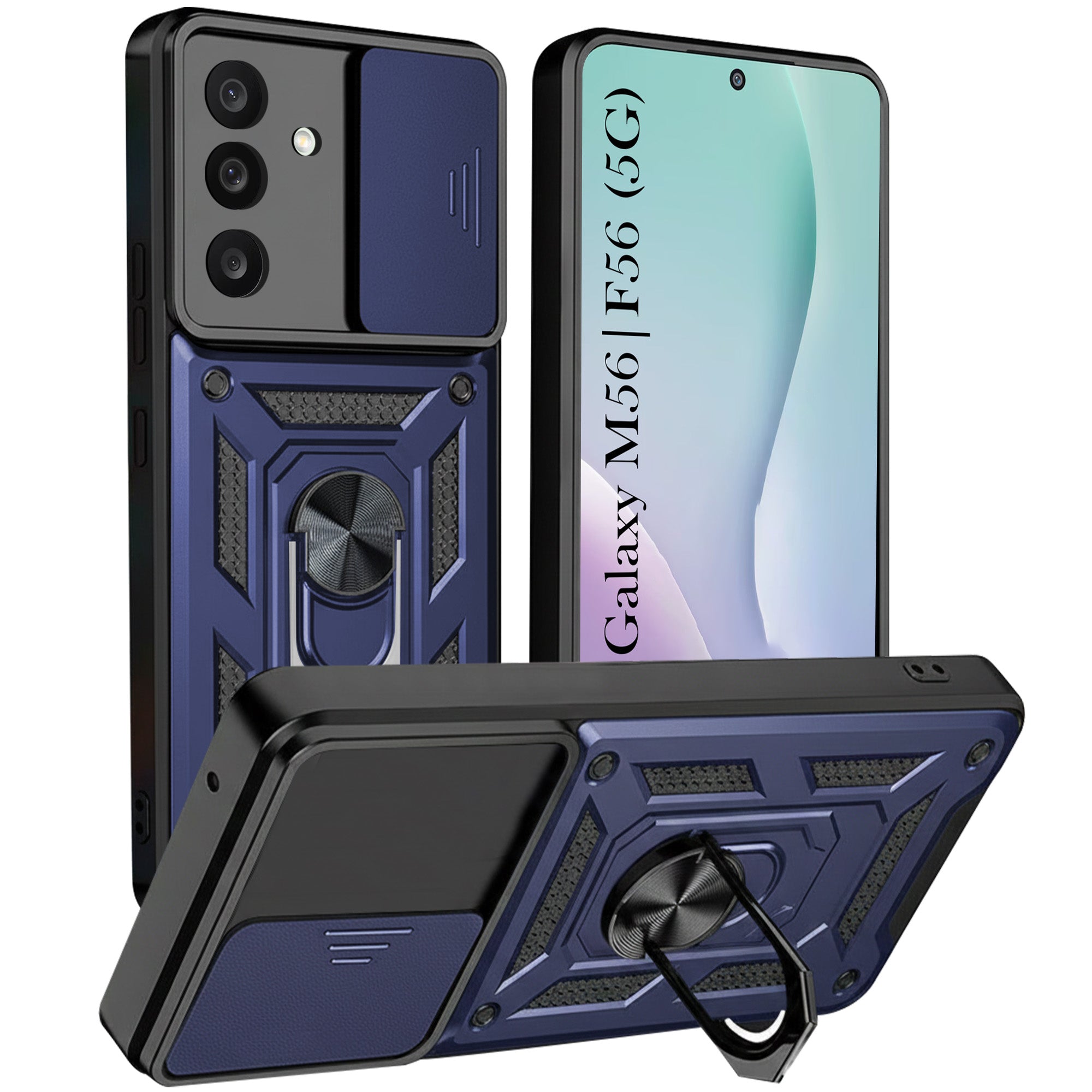 For Samsung Galaxy M56 | Samsung Galaxy F56 Back Cover Case (Hybrid Dual Armor Polycarbonate)