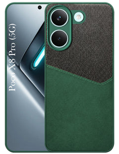 For Poco X8 Pro Back Cover Case (Dual PU Leather Stitch | Professional Minimalist | Soft and Flexible)