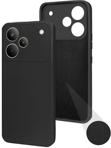 For Realme P4 Pro Back Cover Case (Matte Finish Silicone with Inside Fiber Cloth)