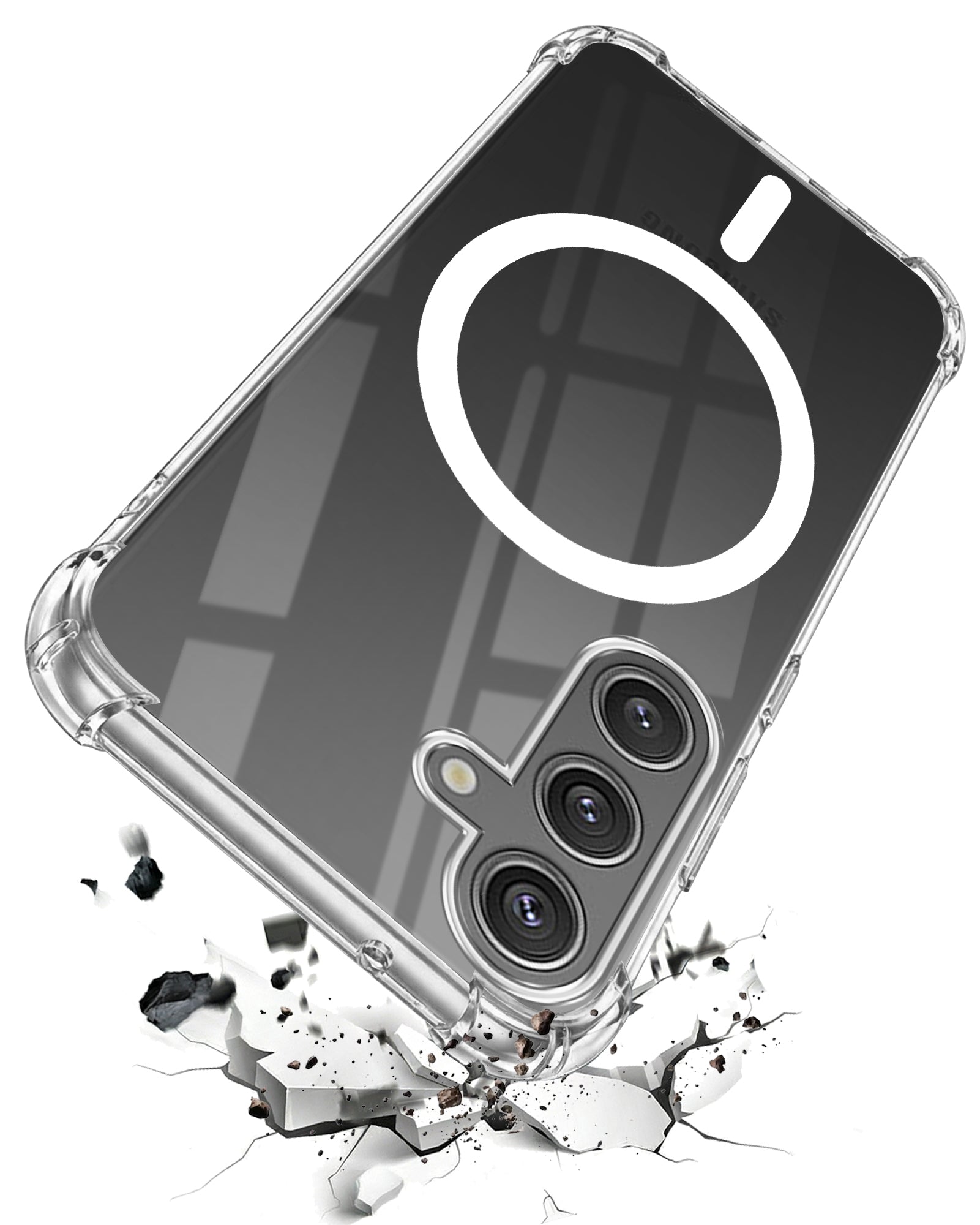 For Samsung Galaxy S24 Back Cover Shockproof Crystal-Clear (Magsafe Wireless Support | Drop & Camera Protection | Hard Polycarbonate)