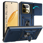 For Realme 16 Pro Plus 5G Back Cover Case Hybrid Armor (Sliding Shutter Camera Protection | Polycarbonate |Ring Holder Kickstand)