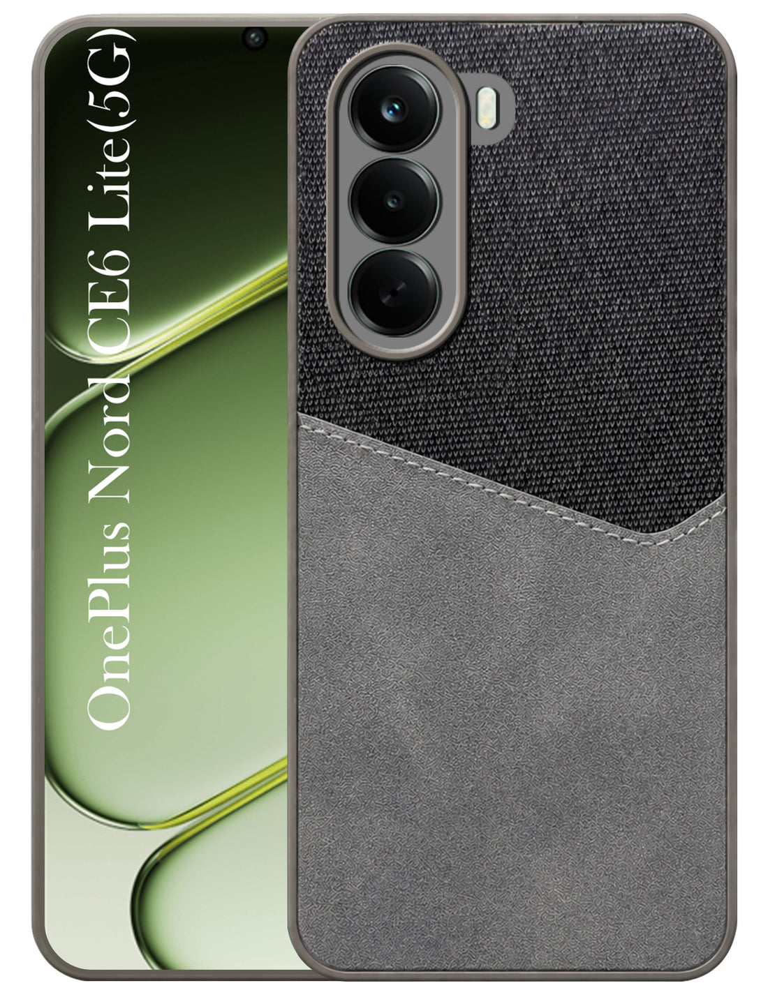 For OnePlus Nord CE 6 Lite Back Cover Case (Dual PU Leather Stitch | Professional Minimalist | Soft and Flexible)