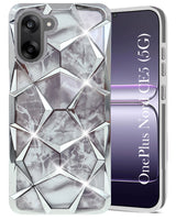 For Oneplus Nord CE 5 Back Cover Case (Dual Design Glitter Sparkle and Detachable Diamond Print Case | Soft and Flexible)