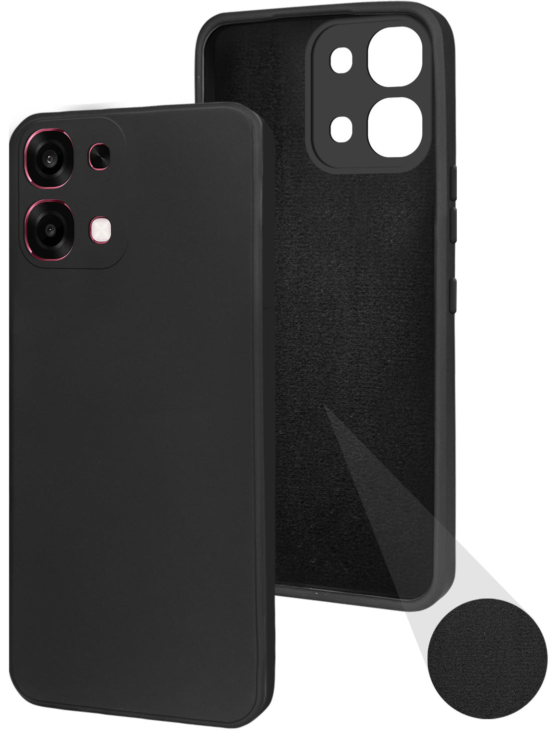 For Oppo F31 5G Back Cover Case (Matte Finish Silicone with Inside Fiber cloth)