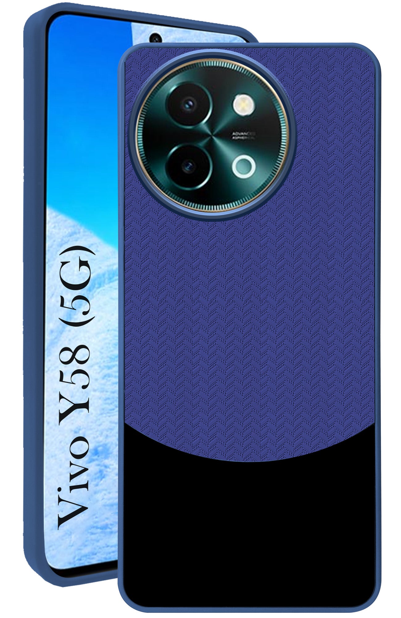 For Vivo Y58 5G Back Cover Case (Elegant PU Leather Finish | Premium Minimalist Professional | Camera Protection Bump)