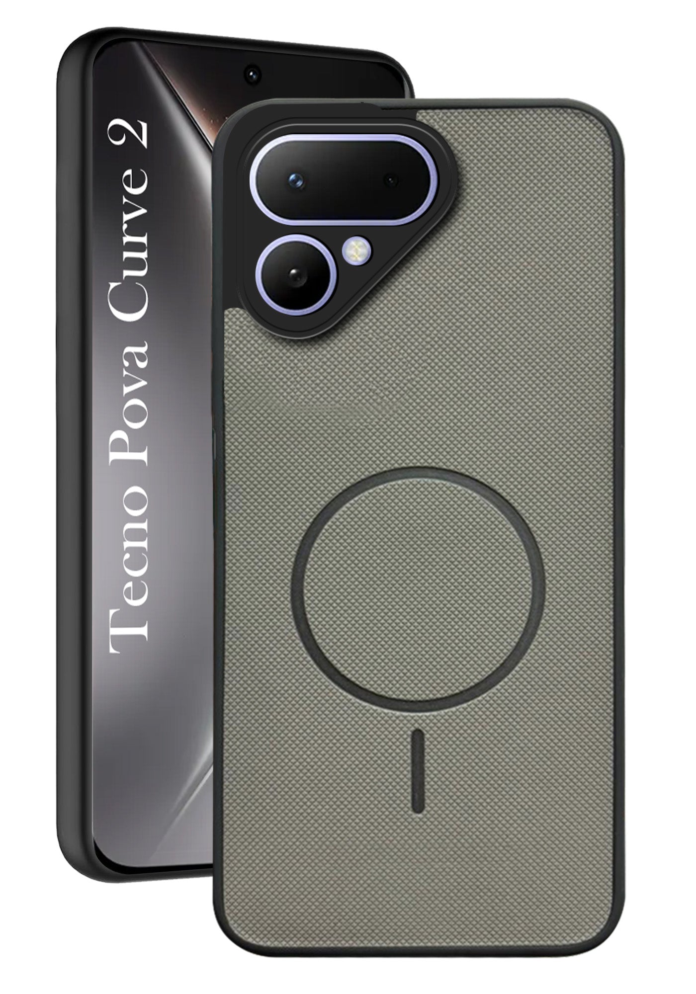 For Tecno Pova Curve 2 Back Cover Case PU Leather (Texture Grip Design | Professional Minimalist | Camera Protection | Soft and Flexible)