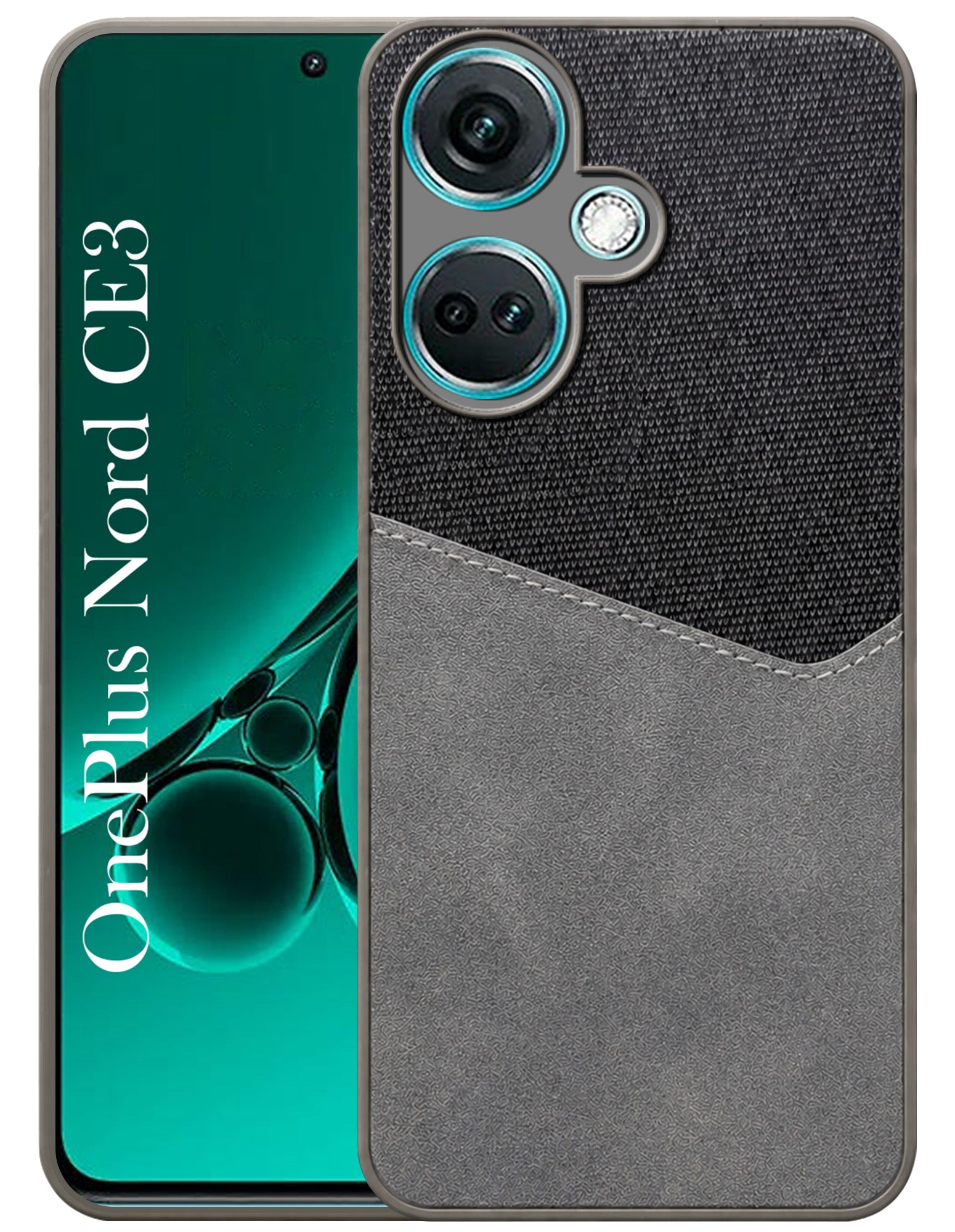 For Oneplus Nord CE 3 Back Cover Case  (Dual PU Leather Stitch | Professional Minimalist | Soft and Flexible)