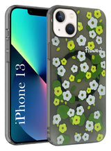 For Apple iPhone 13 Back Cover Case (Cute Floral Design | Flower Print for Girls | MagSafe Compatible Wireless Charging)