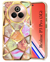 For Realme P3 Pro Back Cover Case (Dual Design Glitter Sparkle and Detachable Diamond Print Case | Soft and Flexible)