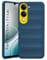 For Vivo Y19 | Vivo Y19e | Vivo T4 Lite Back Case Cover (Matte Liquid Silicone| Professional Wave Design | Camera Protection Ring | Shockproof Anti Slip Grip)