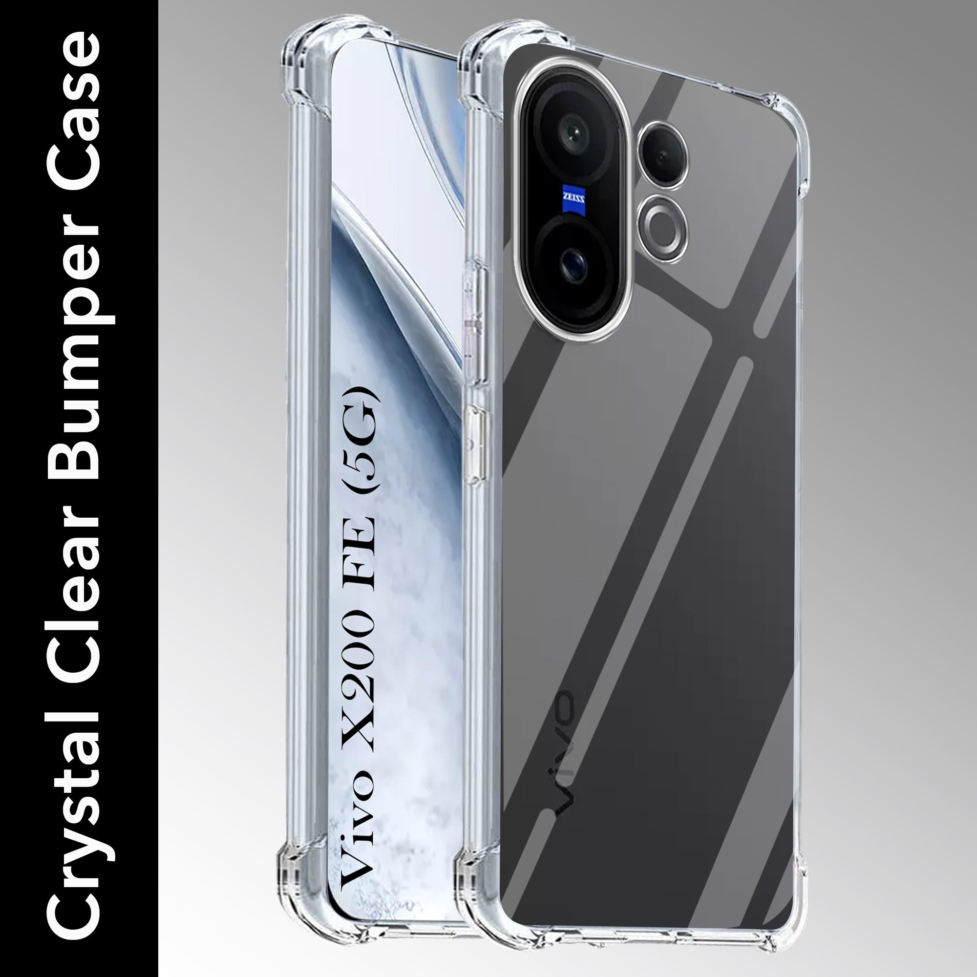 For Vivo X200 FE Back Cover Shockproof Crystal-Clear (Drop & Camera Protection | Hard Polycarbonate)