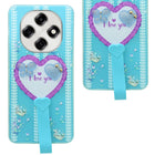 For Oppo F31 Pro Back Cover Case (3D Cute Heart Strap Holder | Camera Protection | Designer Girls Print)