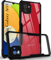 For Samsung Galaxy A03 Back Cover Case Hybrid (Shockproof with Polycarbonate Clear Panel | Professional Black)