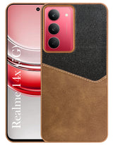 For Realme 14X Back Cover Case (Dual PU Leather Stitch | Professional Minimalist | Soft and Flexible)
