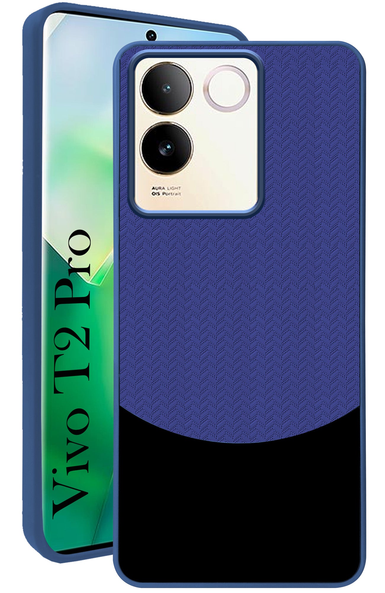 For Vivo T2 Pro Back Cover Case(Elegant PU Leather Finish | Premium Minimalist Professional | Camera Protection Bump)