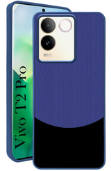 For Vivo T2 Pro Back Cover Case(Elegant PU Leather Finish | Premium Minimalist Professional | Camera Protection Bump)