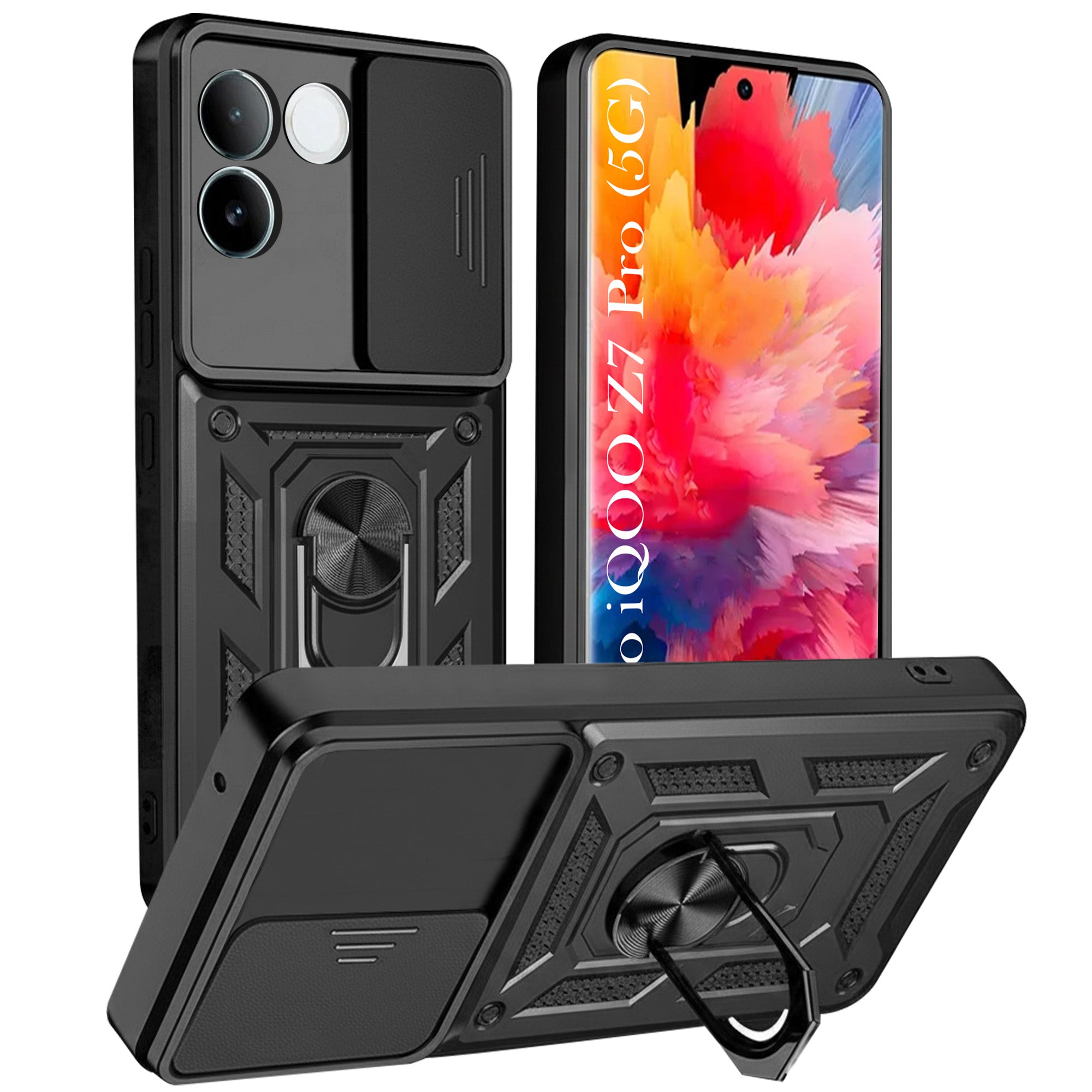 For Vivo iQOO Z7 Pro Back Cover Case (Hybrid Dual Armor Polycarbonate)