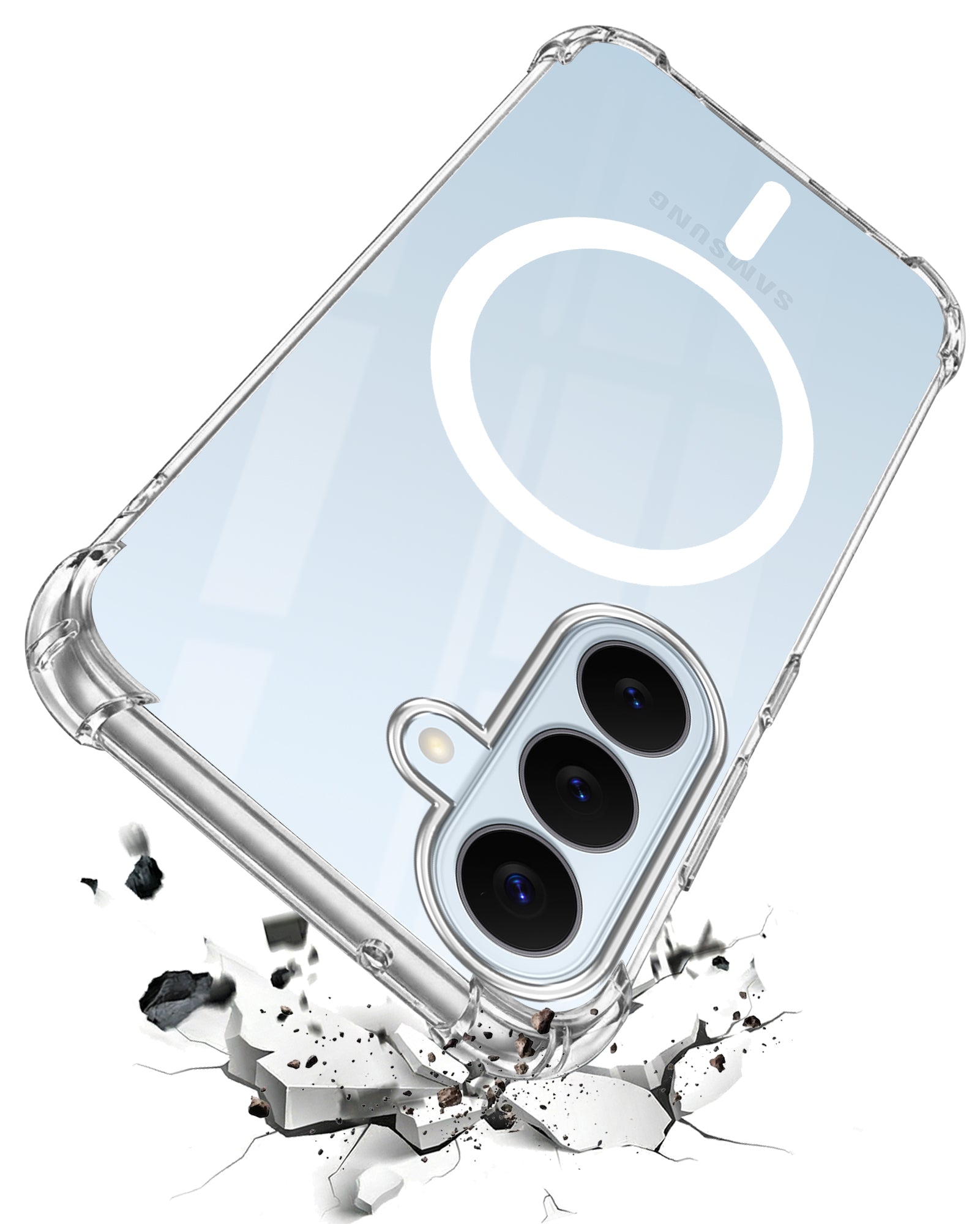 For Samsung Galaxy S26 5G Back Cover Shockproof Crystal-Clear (Magsafe Wireless Support | Drop & Camera Protection | Hard Polycarbonate)