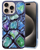 For Apple iPhone 15 Pro Max Back Cover Case ( Dual Design Glitter Sparkle and Detachable Diamond Print Case | Soft and Flexible)
