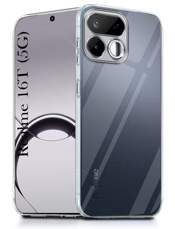 For Realme 16T 5G Back Cover Case Silicone (Clear Shockproof Case with Camera Protection | Soft and Flexible | Transparent)