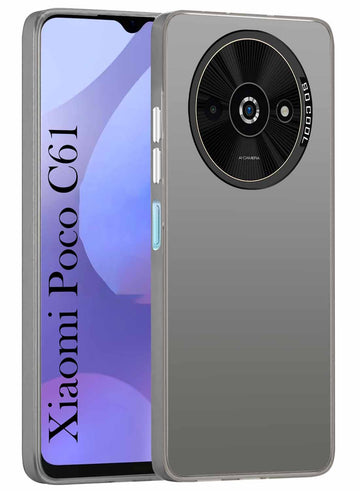 For Xiaomi Poco C61 Hard Back Cover Case (Velvet Touch | Professional Glossy Finish | Camera Protection Bump)