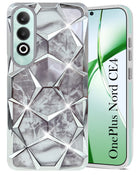 For Oneplus Nord CE 4 Back Cover Case (Dual Design Glitter Sparkle and Detachable Diamond Print Case | Soft and Flexible)